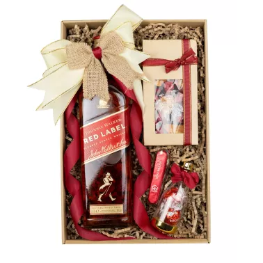 Zestaw 37 – Prezent z Whisky Johnnie Walker, Pralinami i Czekoladowym Scyzorykiem