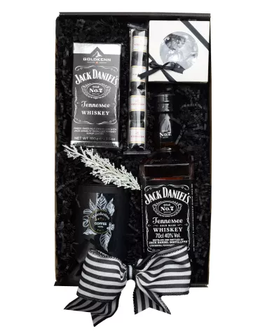 Zestaw 38 – Męski Upominek z Whisky Jack Daniel’s i Słodkimi Dodatkami