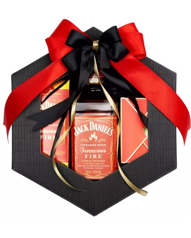 Zestaw Whisky i Cygaro 44 – Męski Prezent z Whisky Jack Daniel’s Fire, Cygarem i Pralinami
