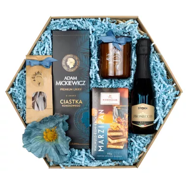 Zestaw Likier Prosecco 47 – Kobiecy Prezent z Likierem Kokosowym, Prosecco i Świecą