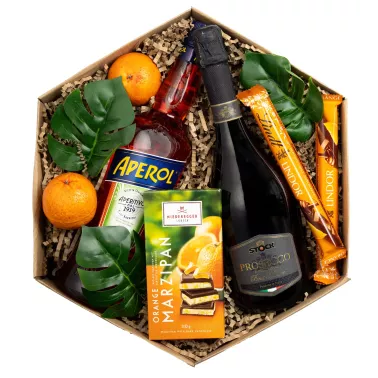 Zestaw Aperol Prosecco 50 – Letni Prezent z Aperolem, Prosecco i Czekoladą