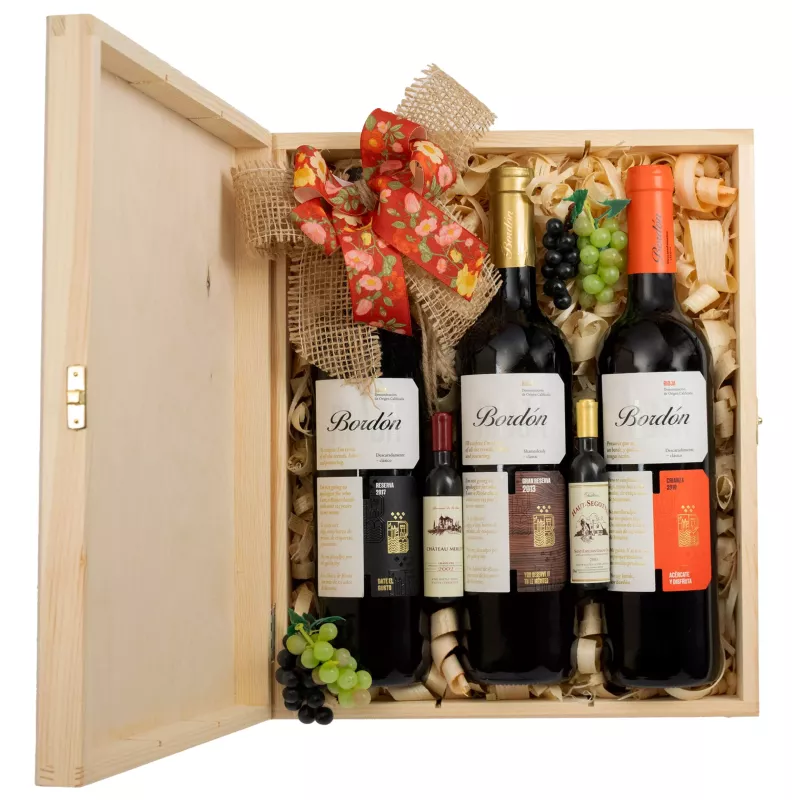 Zestaw Wina Rioja 57 – Ekskluzywna Skrzynka z Winami Rioja Bordon: Crianza, Reserva i Gran Reserva
