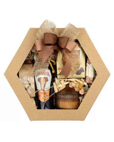 Zestaw Likier i Trufle 84 – Kremowy Prezent z Likierem Amarula, Truflami i Kryształową Świecą