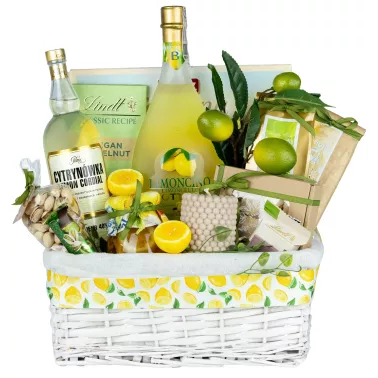 Zestaw Limoncino i Cytrynówka 85 – Ekskluzywny Prezent z Likierem Bottega, Cytrynówką i Delikatesami