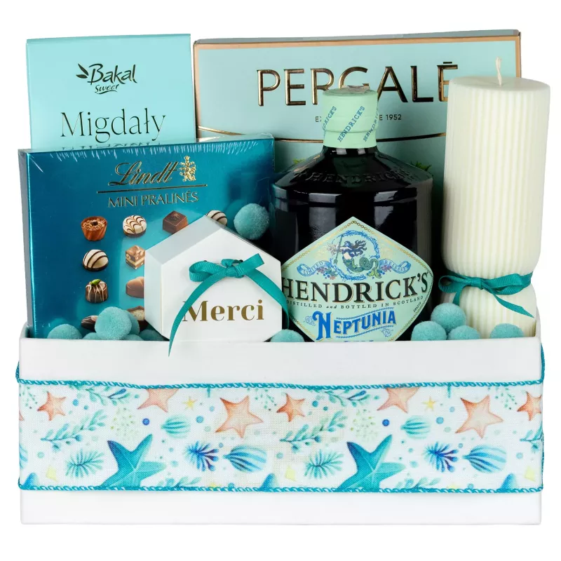 Zestaw Praliny i Gin 94 – Ekskluzywny Prezent z Ginem Hendrick’s Neptunia i Pralinami Lindt