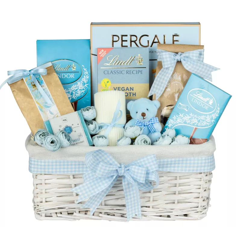 Zestaw Słodkości Mydełko i Miś 95 – Prezent z Herbatą, Czekoladkami Lindt, Świecą i Pluszowym Misiem