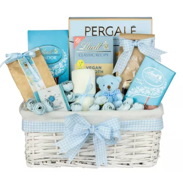 Zestaw Słodkości Mydełko i Miś 95 – Prezent z Herbatą, Czekoladkami Lindt, Świecą i Pluszowym Misiem