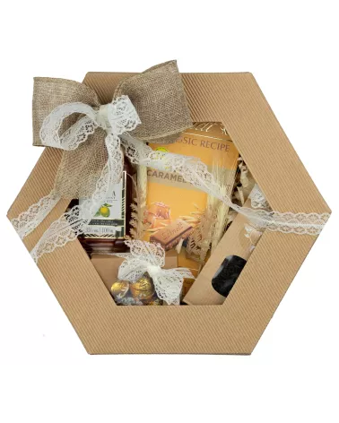 Zestaw Czekoladki i Likier 100 – Elegancki Upominek z Likierem Pigwowym, Herbatą i Pralinami Lindt