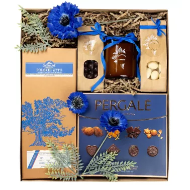 Zestaw Wódka Polskie Żyto i Świeca 119 – Klasyczny Prezent z Wódką Polskie Żyto, Bombonierką i Świecą