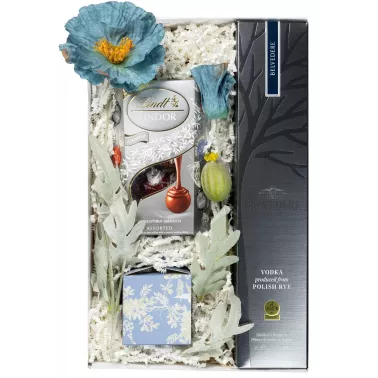 Zestaw Praliny i Wódka Belveder 121 – Ekskluzywny Prezent z Wódką Belvedere i Pralinami Lindt