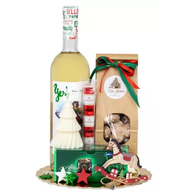 Zestaw Świąteczny Wino i Świeca 132 – Elegancki prezent na Boże Narodzenie