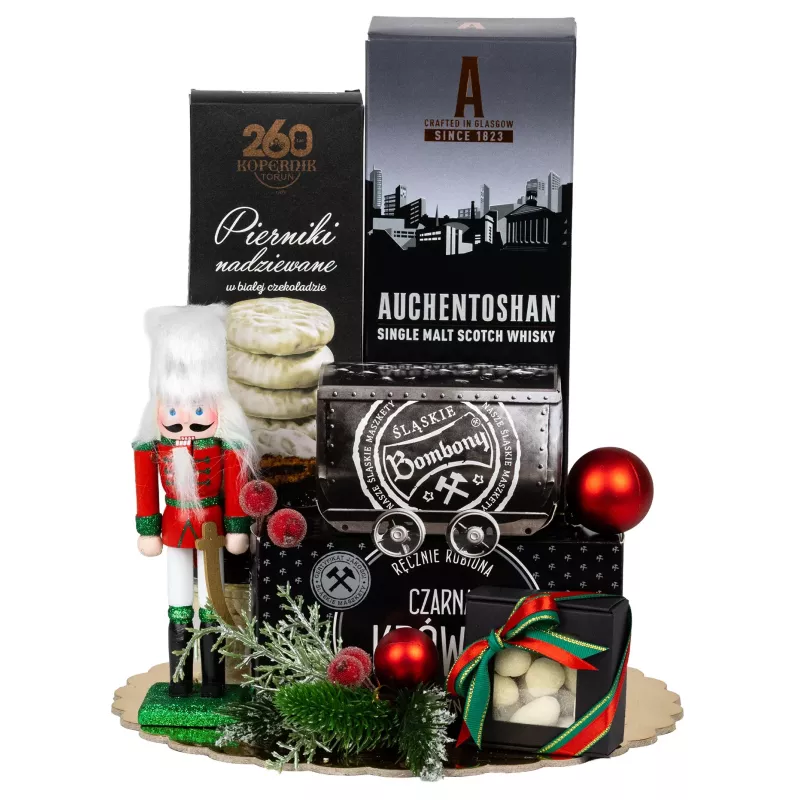 Zestaw Świąteczny Whisky i Bombony Śląskie 136 – Regionalny Prezent na Święta