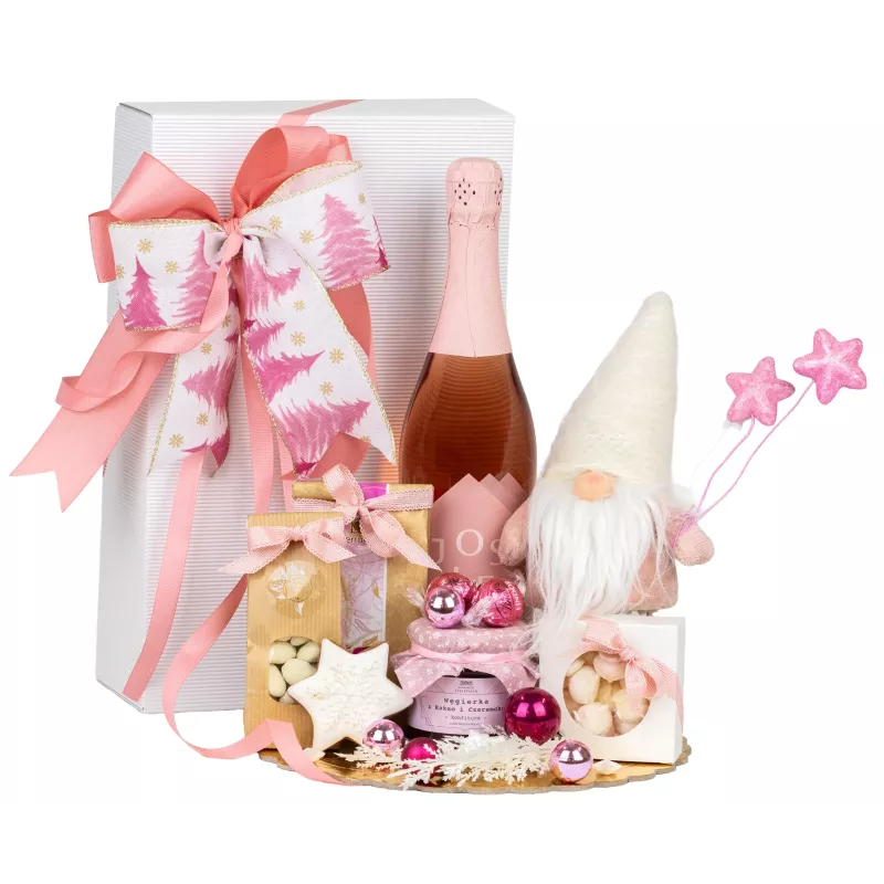 Zestaw Świąteczny Wino i Skrzat 138 – Gustowny upominek na Boże Narodzenie