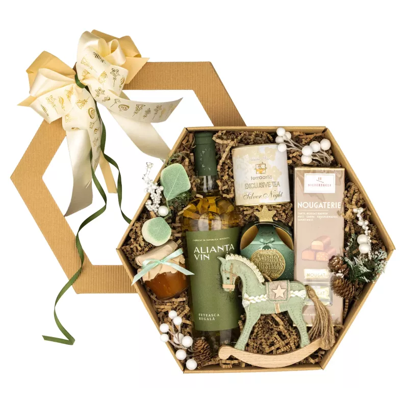 Zestaw Świąteczny Wino i Marcepan 144 – Oryginalny Prezent na Boże Narodzenie