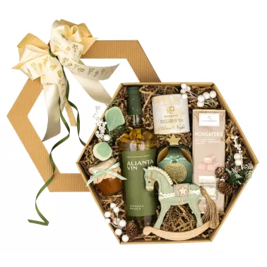 Zestaw Świąteczny Wino i Marcepan 144 – Oryginalny Prezent na Boże Narodzenie