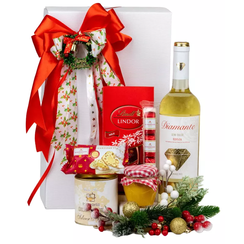 Zestaw Świąteczny Wino i Praliny 147 – Elegancki Prezent na Boże Narodzenie
