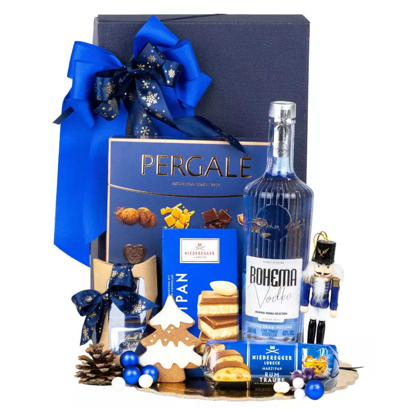 Zestaw Świąteczny Wódka i Praliny 148 – Stylowy Prezent na Święta