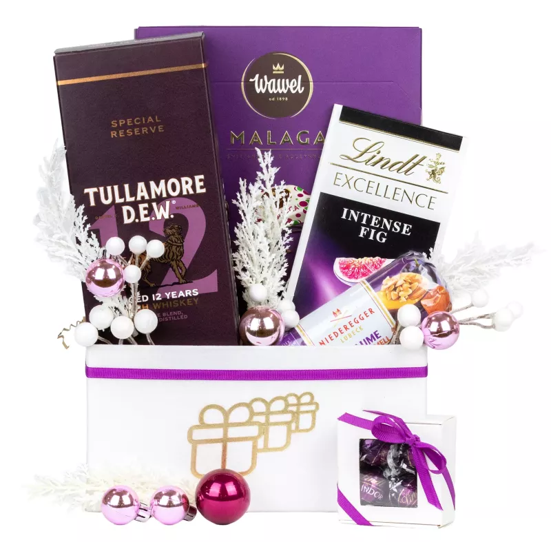 Zestaw Świąteczny Whisky i Słodycze 152 – Biznesowy Prezent na Boże Narodzenie