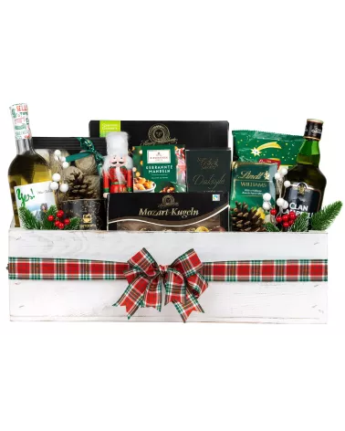 Zestaw Świąteczny  Whisky, Wino i słodycze 159 – Idealny Prezent Świąteczny