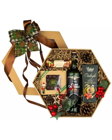 Zestaw Świąteczny Whisky i Pierniki 165 - Elegancki Prezent na Boże Narodzenie