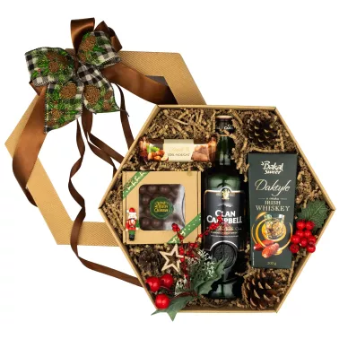 Zestaw Świąteczny Whisky i Pierniki 165 - Elegancki Prezent na Boże Narodzenie