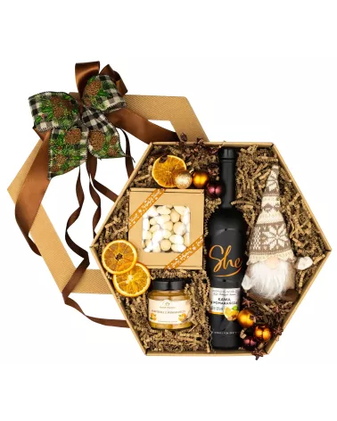 Zestaw Świąteczny Likier i Skrzat 166 - Prezent w Świątecznym Klimacie