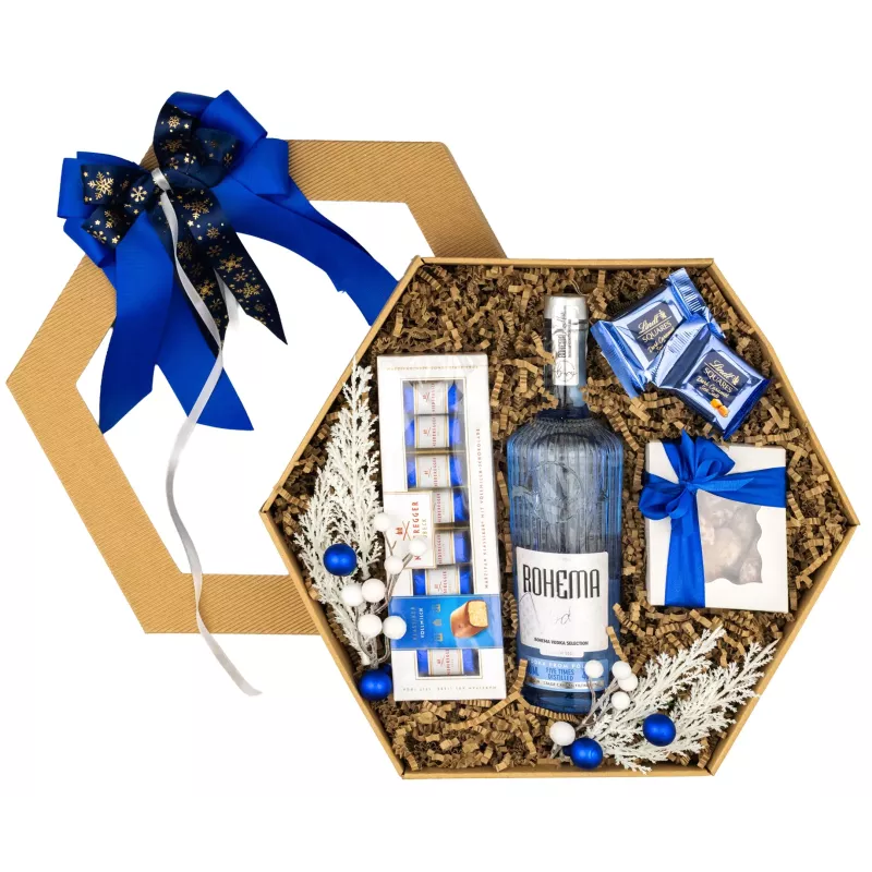 Zestaw Świąteczny Wódka i Praliny 168 - Klasyczny Prezent na Święta