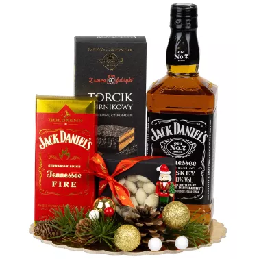 Zestaw Świąteczny Whisky Jack Daniels 134 – Stylowy Prezent na Boże Narodzenie