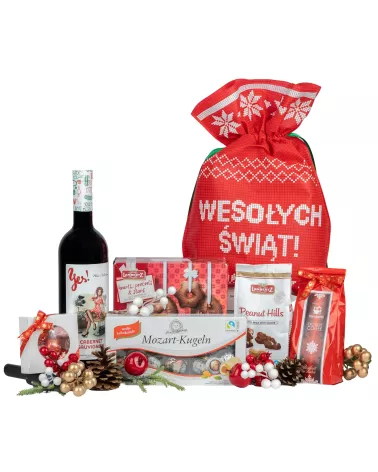 Worek Świąteczny Wino 177 - Idealny Prezent na Boże Narodzenie