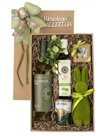 Zestaw Wielkanocny Oliwa 190 - Gotowy Prezent Wielkanocny z Oliwą i Oliwkami