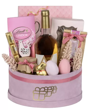 Zestaw Wielkanocny Wino i Słodycze 192 - Uroczy Zestaw Wielkanocny z Winem i Słodyczami