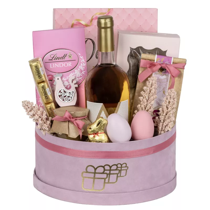 Zestaw Wielkanocny Wino i Słodycze 192 - Uroczy Zestaw Wielkanocny z Winem i Słodyczami