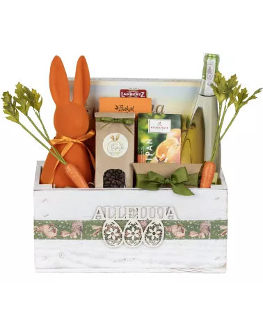 Zestaw Wielkanocny Wino i Zając 193 - Gotowy Zestaw z Zajączkiem Wielkanocnym