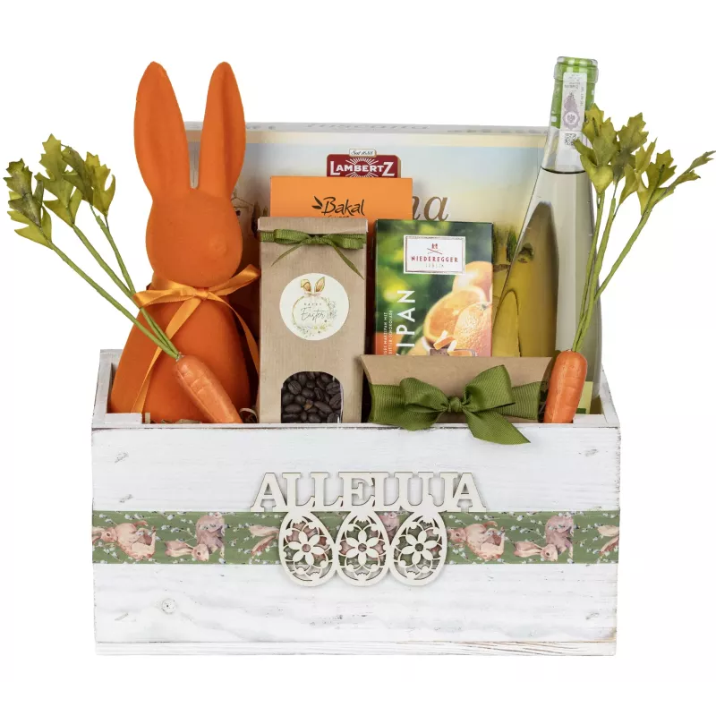 Zestaw Wielkanocny Wino i Zając 193 - Gotowy Zestaw z Zajączkiem Wielkanocnym