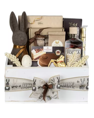 Zestaw Wielkanocny Wódka i Zając 194 - Gotowy Zestaw z Zajączkiem Wielkanocnym i Wódką