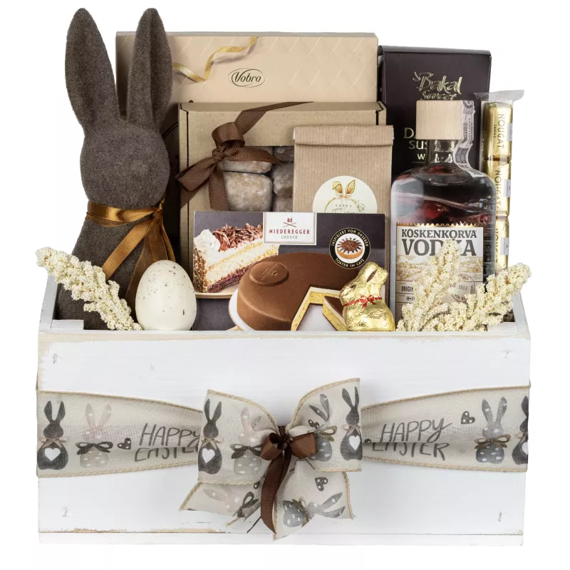 Zestaw Wielkanocny Wódka i Zając 194 - Gotowy Zestaw z Zajączkiem Wielkanocnym i Wódką